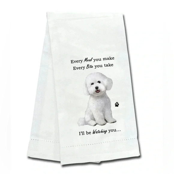 Other - Bichon Frise towels, every bite you take